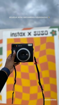 FuijFilm Instax SQ40 influencer content secured by Swerve Strategic Marketing