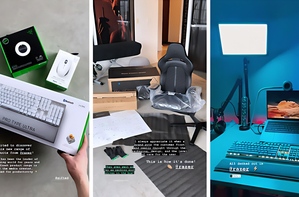 Razer gaming influencer content secured by Swerve Strategic Marketing