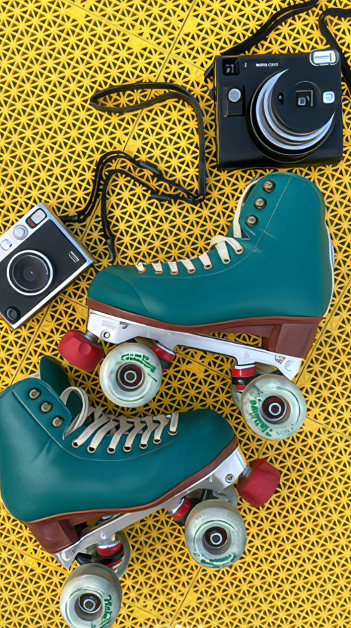 Roller skates at FujiFilm SQ40 launch party