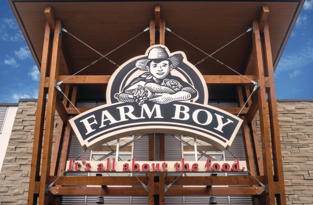 Farm Boy store front. It's all about the food.
