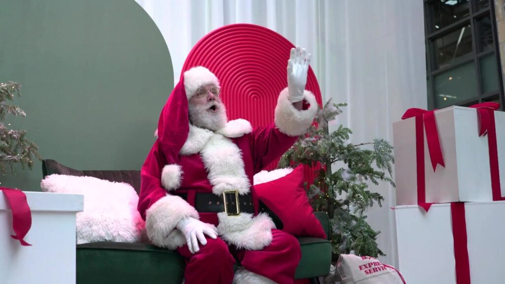 Santa greets guests at Let's Play Holiday 2025