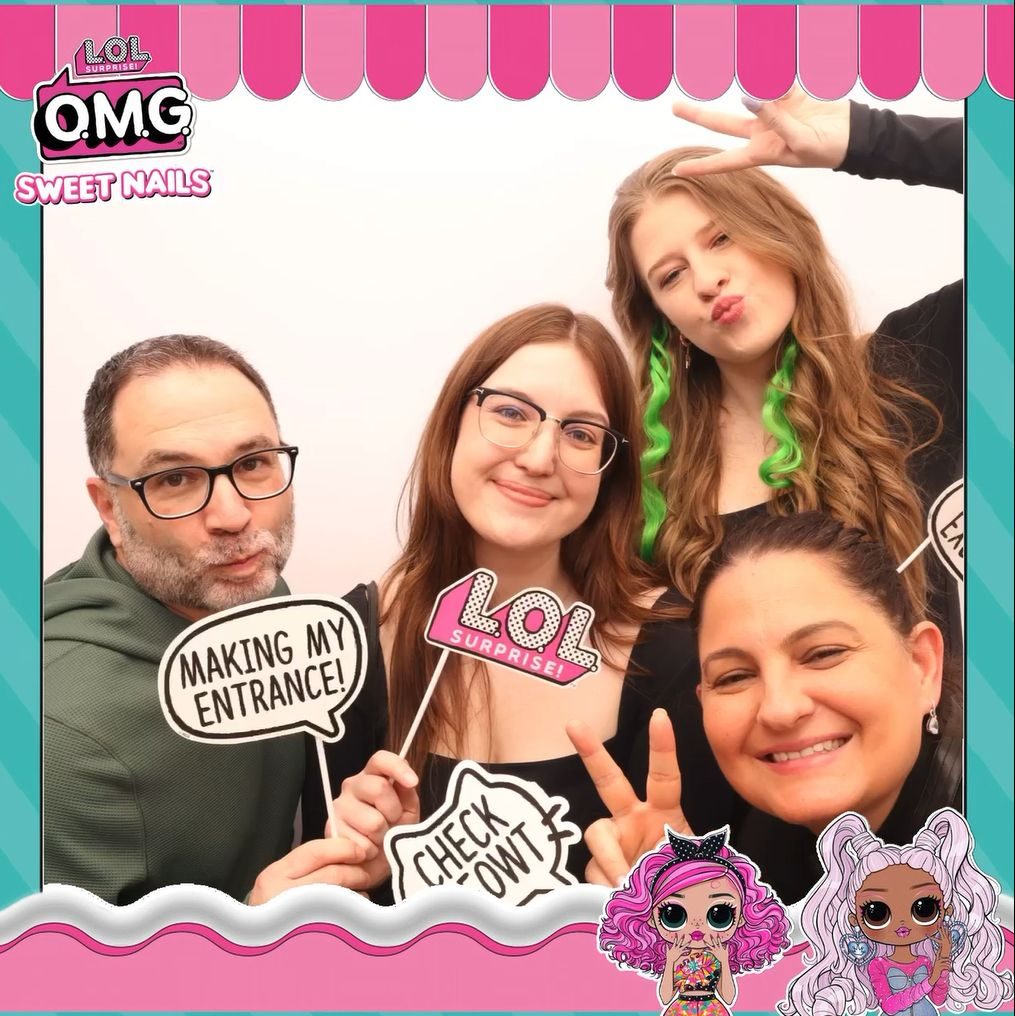 Creators in the L.O.L. Surprise! photo booth at the O.M.G. Sweet Nails event