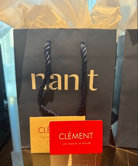 Nanit gift bag with a Clément gift card at the Nanit media day in Montréal